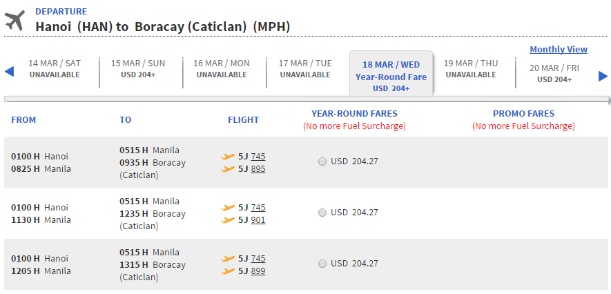Vé máy bay đi Boracay bao nhiêu tiền?