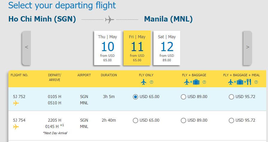 Hành trình Hồ Chí Minh - Manila chỉ từ 65 USD
