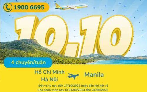 Săn vé máy bay đi Philippines cùng Cebu Pacific sale 10-10