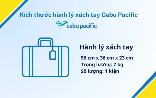 Quy định hành lý xách tay Cebu Pacific