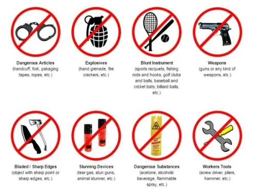 Các vật dụng bị cấm mang lên máy bay