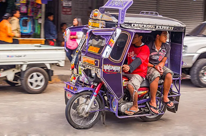 Xe ba bánh ở Philippines có màu sắc bắt mắt