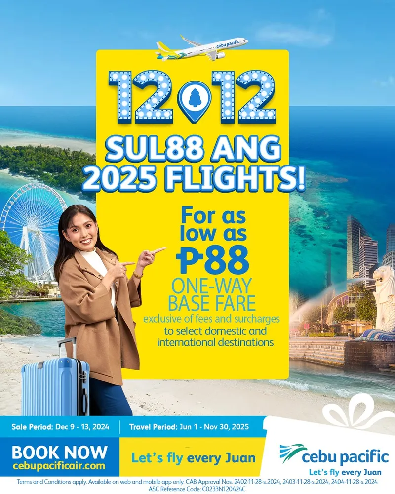 Khuyến mãi vé máy bay Cebu Pacific 12.12.2024